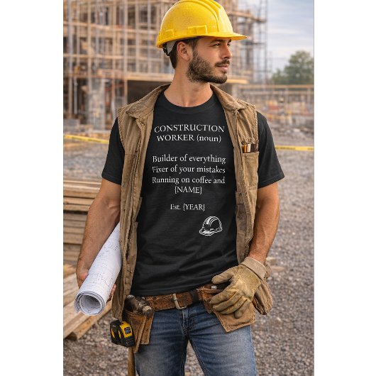 T-shirt Custom Construction Worker Definition Shirt Gift