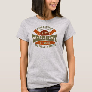 T-shirt Custom Cricket Club League Nom du sport