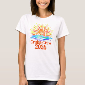T-shirt Custom Cruise Crew Sun and Waves