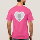 T-shirt Custom Cute Pink J'aime ma petite amie photo homme (Dos)