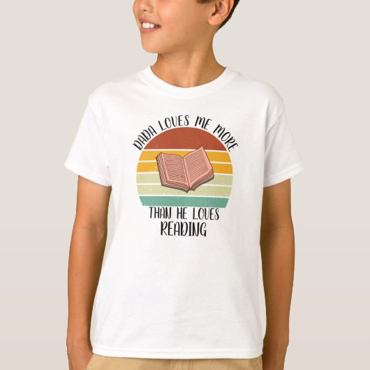 T-shirt CUSTOM Dada M'Aime Plus Qu'Il N'Aime Lire (Devant)