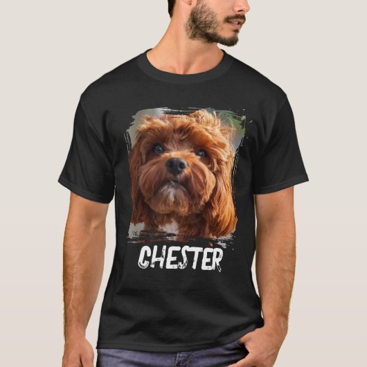 T-shirt Custom Dog or Cat Photo + Name for Pet Lovers (Devant)