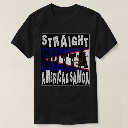 T-shirt CUSTOM Droit Devant American Samoa meme Tee Tee (Design devant)