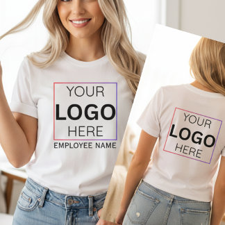 T-shirt Custom Employee Name Logo| Personalized Staff 