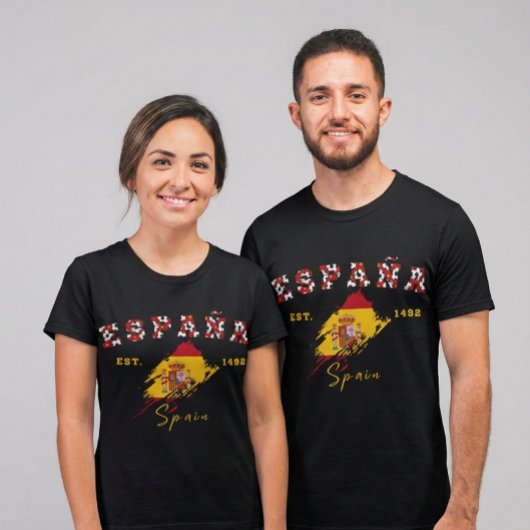 T-shirt Custom Espagne Fierté Drapeau Espagnol Espagne
