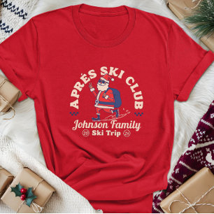 T-shirt Custom Family Friends Group Ski Trip Patinage sur