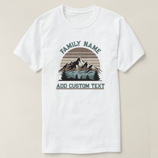 T-shirt Custom Family Réunion Mountain Road Trip Camping (Design devant)