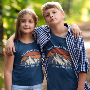 T-shirt Custom Family Road Trier Mountains Nature Kids