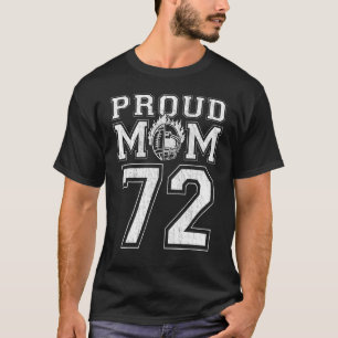 T-shirt Custom Fier Football Maman Numéro 72 Pour Football
