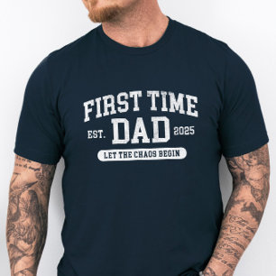 T-shirt Custom First Time Papa Funny New Papa Fête des pèr