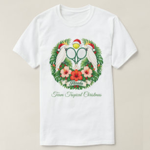 T-shirt Custom Floride Noël Tropical Tennis