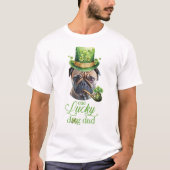 T-shirt Custom Funny Chien photo St. Patrick's Day (Devant)
