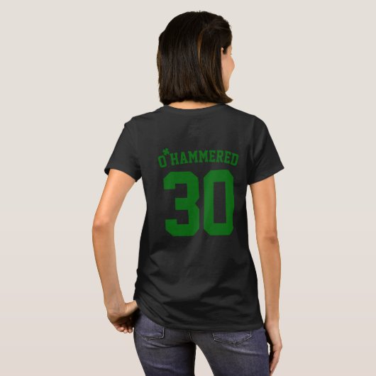 T-shirt Custom Funny O Hammered Clover St Patrick's Day (Dos entier)