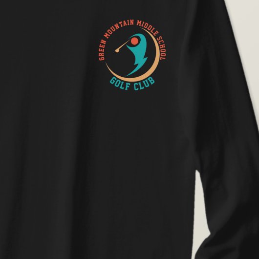 T-shirt Custom Golf School Club League Nom Numéro