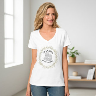 T-shirt Custom "GRANDMA" Photo Collage Design - Heartwarmi