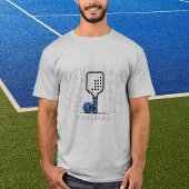 T-shirt Custom Grey Pickleball Ajouter un nom Graphic T-Sh