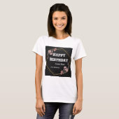 T-shirt Custom Happy Birthday Texte Image souhaite aux fem (Devant entier)