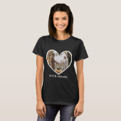 T-shirt custom heart photo and text for Valentines day (Devant entier)