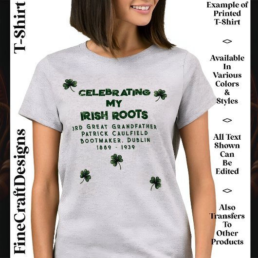 T-shirt Custom, Irish DNA, Ancêtres, St Patrick’s Day 09