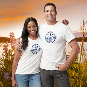 T-shirt Custom Lake House Cabine Ancre nautique et pagaies