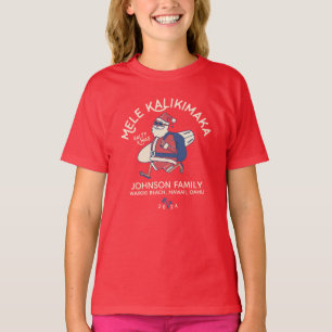 T-shirt Custom Mele Kalikimaka Père Noël Noël hawaïen