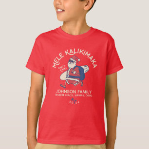 T-shirt Custom Mele Kalikimaka Père Noël Noël hawaïen