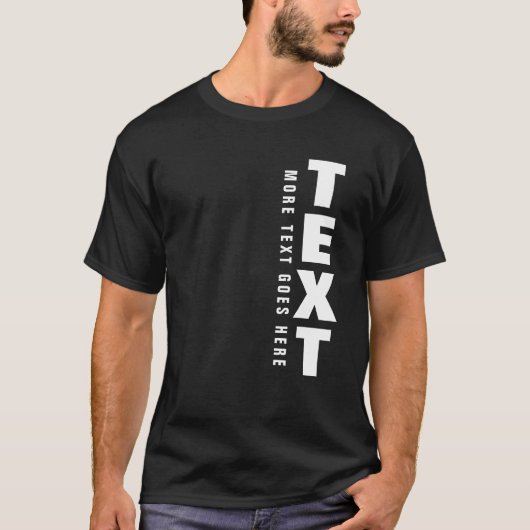 T-shirt Custom Mens Modern Big Font Words Texte Modèle (Devant)