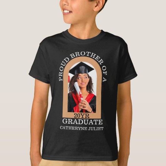 T-shirt Custom Modern Arch Photo fier frère diplôme (Devant)