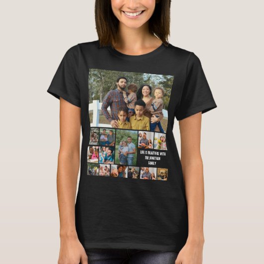 T-shirt Custom Modern Family 14 Photo Collage Modèle (Devant)