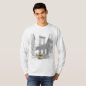 T-shirt Custom Modern New York City Nyc Taxi jaune (Devant entier)