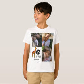 T-shirt Custom monogram G is for Giraffe cute giraffes (Devant entier)