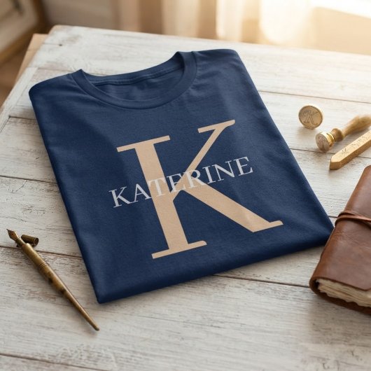 T-shirt Custom Monogram Personalized Initial Name