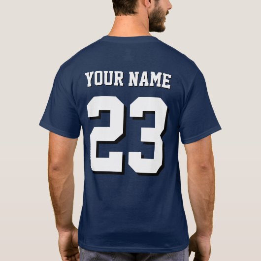 T-shirt Custom Name and Number Jersey Sports (Dos)