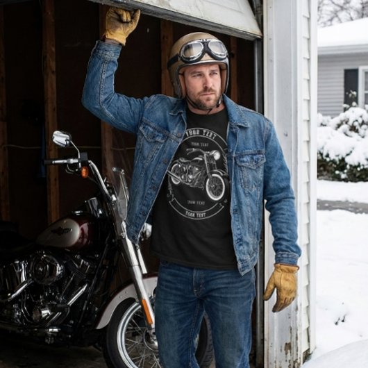 T-shirt Custom Name Biker Dad Long Sleeve Gift