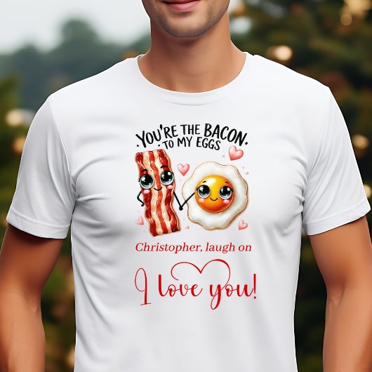 T-shirt Custom Name Funny Food Valentine Shirt for Husband