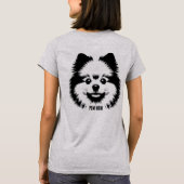 T-shirt Custom Name Or Text Pop Art Pomeranian Mom (Dos)