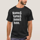 T-shirt Custom Name & Typography  Personalized Minimalist  (Devant)
