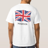 T-shirt Custom Name United Kingdom Flag (Dos)