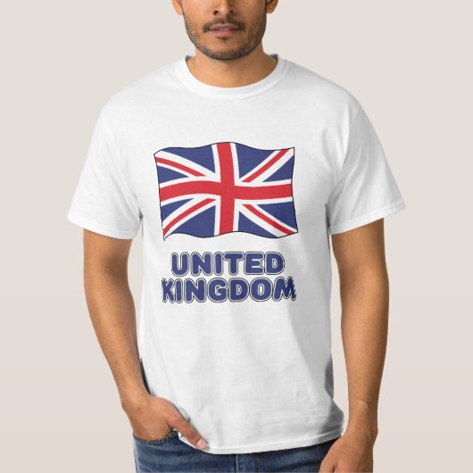 T-shirt Custom Name United Kingdom Flag (Devant)