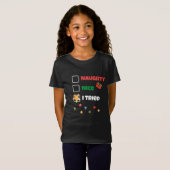 T-Shirt Custom Naughty Nice J'Ai Essayé Noël Père Noël Lis (Devant entier)