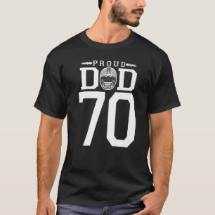 T-shirt Custom Number 70 Proud Football Dad Personalized F