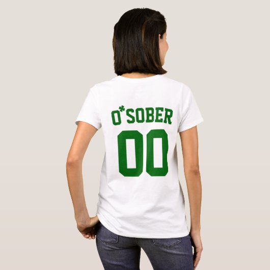 T-shirt Custom Number So Sober Clover St Patrick's Day (Dos entier)