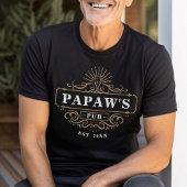 T-shirt Custom Papaw's Pub Home Bar Année de création