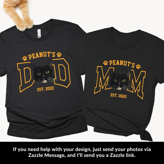 T-shirt Custom Pet Photo Face for Dog Dad Cat Dad