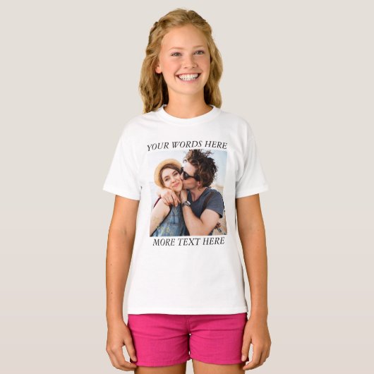 T-shirt Custom Photo and Text (Devant entier)