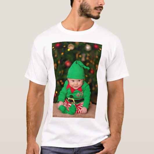 T-shirt Custom photo and text Christmas (Devant)