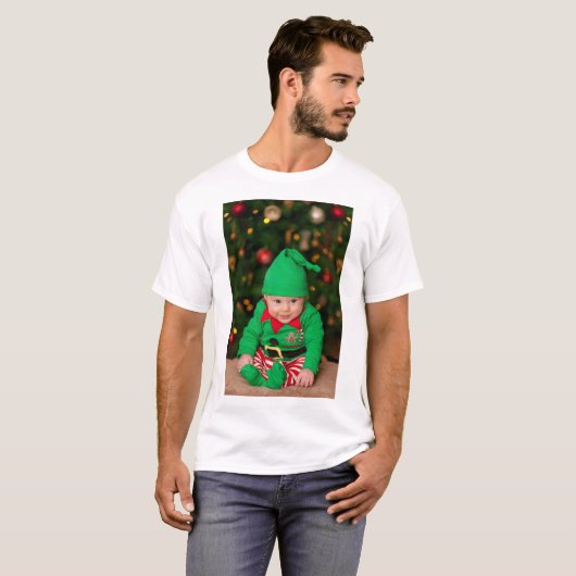 T-shirt Custom photo and text Christmas (Devant entier)