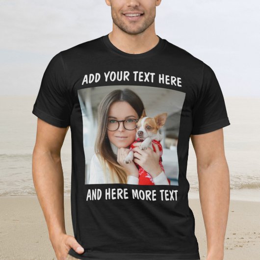 T-shirt Custom Photo and Text Or Name