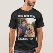 T-shirt Custom Photo and Text Or Name Bold Sporty  (Devant)