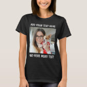 T-shirt Custom Photo and Text Women (Devant)